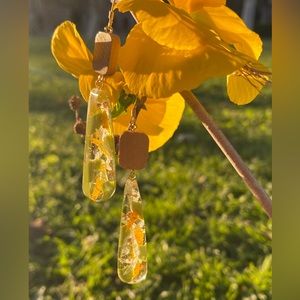 Handmade Vegetal Drop Earrings